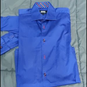Blue Unsimply Stitched tailored shirt